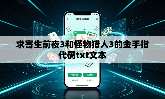 求寄生前夜3和怪物猎人3的金手指代码txt文本