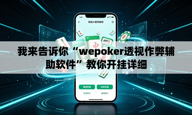 我来告诉你“wepoker透视作弊辅助软件”教你开挂详细