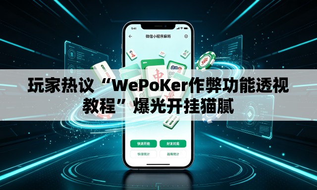玩家热议“WePoKer作弊功能透视教程”爆光开挂猫腻