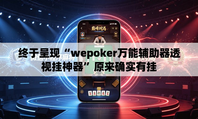 终于呈现“wepoker万能辅助器透视挂神器”原来确实有挂