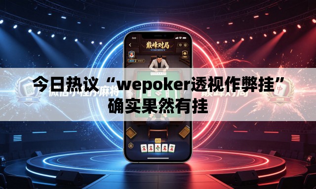 今日热议“wepoker透视作弊挂	”确实果然有挂