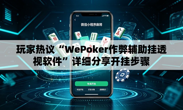 玩家热议“WePoker作弊辅助挂透视软件”详细分享开挂步骤