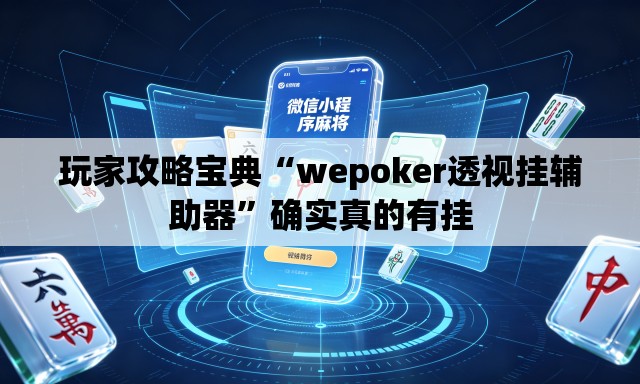 玩家攻略宝典“wepoker透视挂辅助器	”确实真的有挂