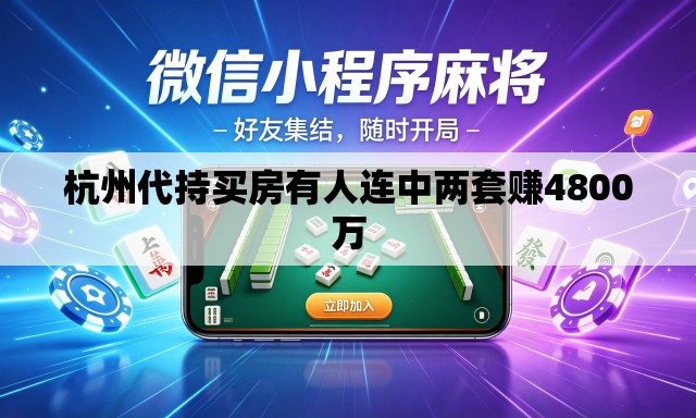 杭州代持买房有人连中两套赚4800万
