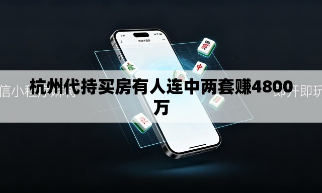 杭州代持买房有人连中两套赚4800万