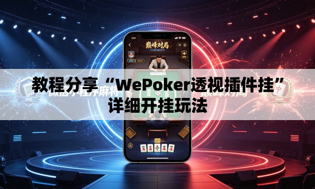 教程分享“WePoker透视插件挂	”详细开挂玩法