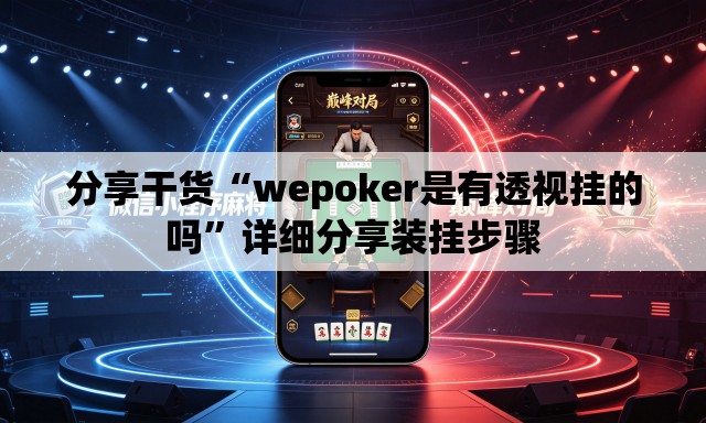 分享干货“wepoker是有透视挂的吗”详细分享装挂步骤