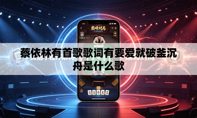 蔡依林有首歌歌词有要爱就破釜沉舟是什么歌