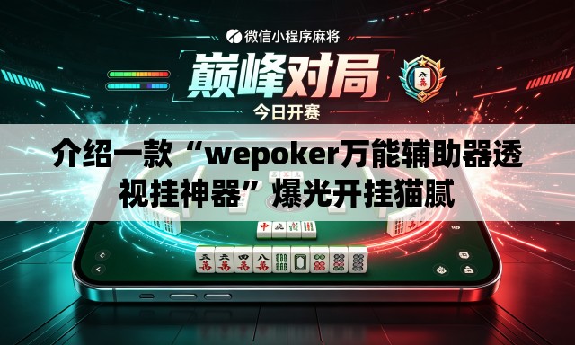 介绍一款“wepoker万能辅助器透视挂神器”爆光开挂猫腻