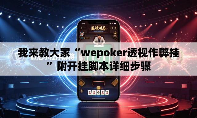 我来教大家“wepoker透视作弊挂	”附开挂脚本详细步骤