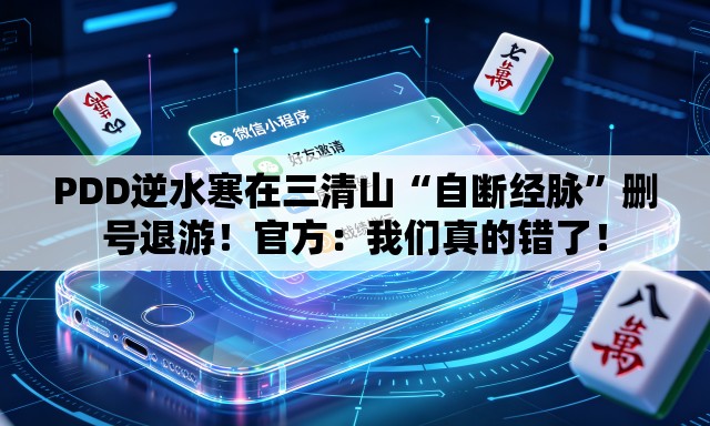 PDD逆水寒在三清山“自断经脉”删号退游！官方：我们真的错了！