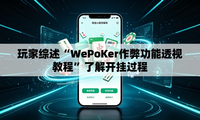 玩家综述“WePoKer作弊功能透视教程”了解开挂过程