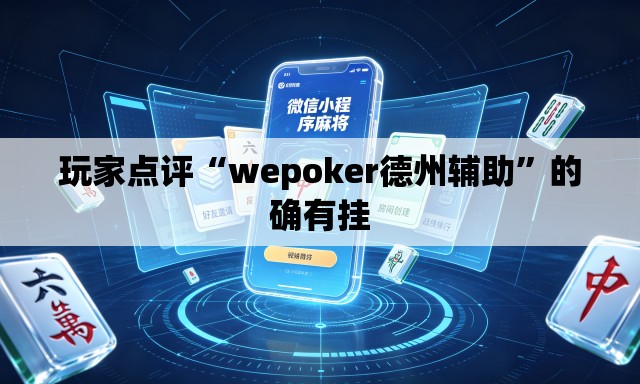 玩家点评“wepoker德州辅助	”的确有挂