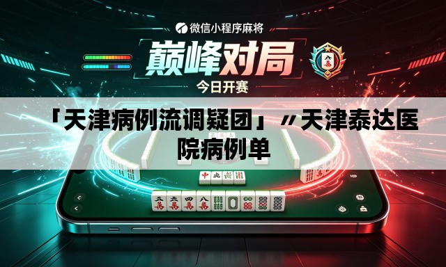 「天津病例流调疑团」〃天津泰达医院病例单