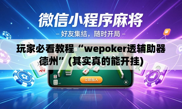 玩家必看教程“wepoker透辅助器德州”(其实真的能开挂)