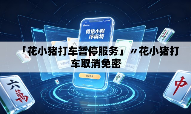 「花小猪打车暂停服务」〃花小猪打车取消免密 「花小猪打车暂停服务」〃花小猪打车取消免密