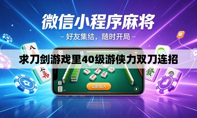 求刀剑游戏里40级游侠力双刀连招 求刀剑游戏里40级游侠力双刀连招