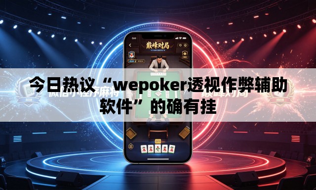 今日热议“wepoker透视作弊辅助软件	”的确有挂