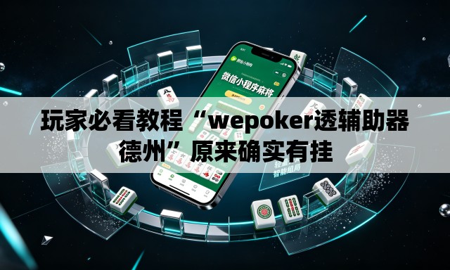 玩家必看教程“wepoker透辅助器德州”原来确实有挂