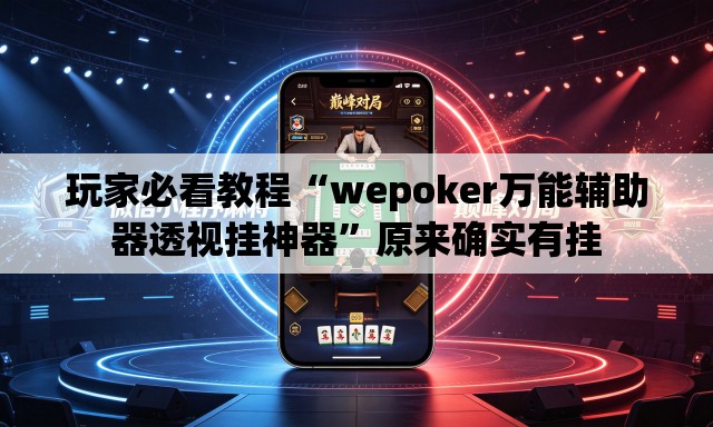 玩家必看教程“wepoker万能辅助器透视挂神器”原来确实有挂