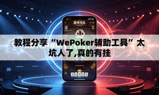 教程分享“WePoker辅助工具”太坑人了,真的有挂
