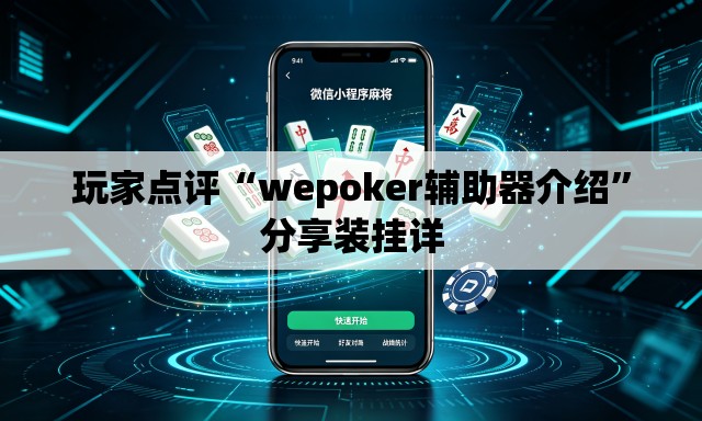 玩家点评“wepoker辅助器介绍”分享装挂详