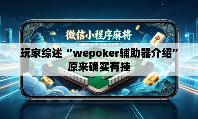 玩家综述“wepoker辅助器介绍”原来确实有挂