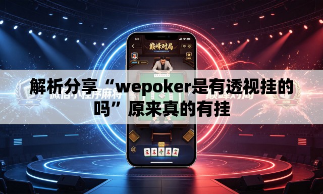 解析分享“wepoker是有透视挂的吗	”原来真的有挂