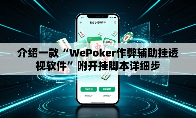 介绍一款“WePoker作弊辅助挂透视软件	”附开挂脚本详细步