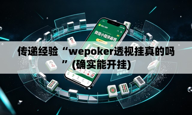 传递经验“wepoker透视挂真的吗”(确实能开挂)