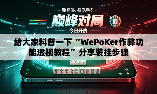 给大家科普一下“WePoKer作弊功能透视教程”分享装挂步骤