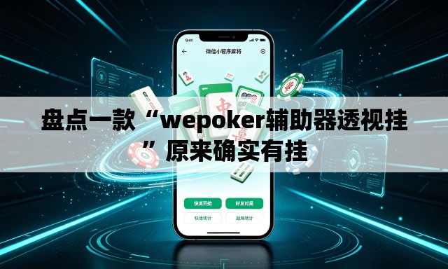 盘点一款“wepoker辅助器透视挂	”原来确实有挂