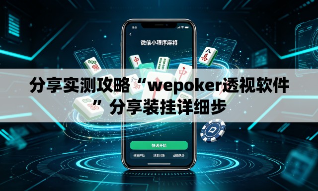 分享实测攻略“wepoker透视软件”分享装挂详细步
