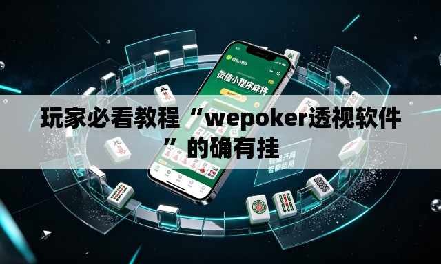 玩家必看教程“wepoker透视软件”的确有挂
