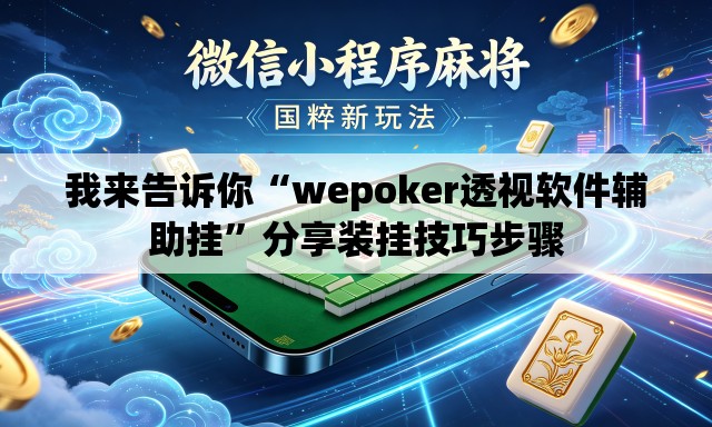 我来告诉你“wepoker透视软件辅助挂”分享装挂技巧步骤