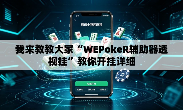 我来教教大家“WEPokeR辅助器透视挂”教你开挂详细