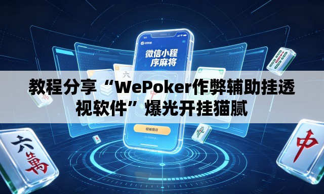 教程分享“WePoker作弊辅助挂透视软件	”爆光开挂猫腻