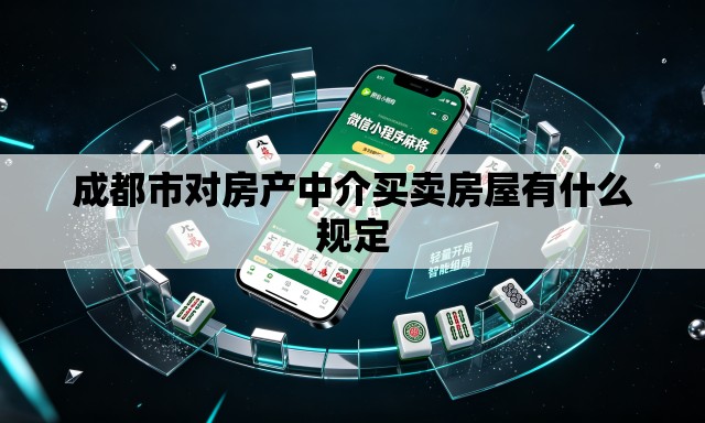 成都市对房产中介买卖房屋有什么规定