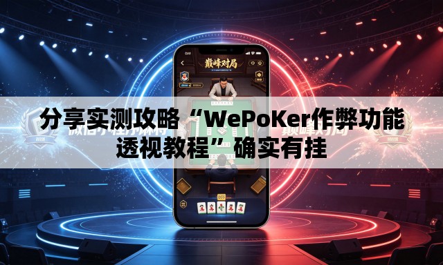 分享实测攻略“WePoKer作弊功能透视教程”确实有挂