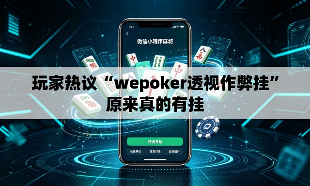 玩家热议“wepoker透视作弊挂	”原来真的有挂