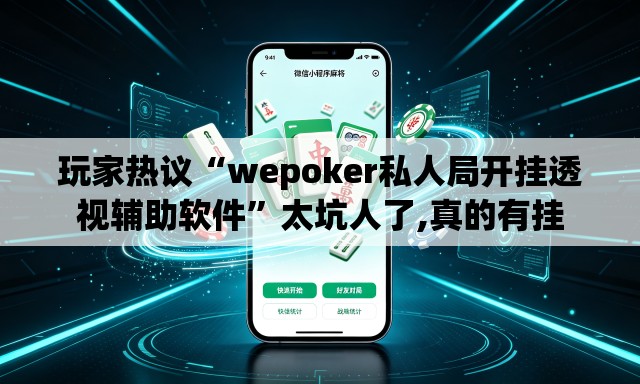 玩家热议“wepoker私人局开挂透视辅助软件”太坑人了,真的有挂