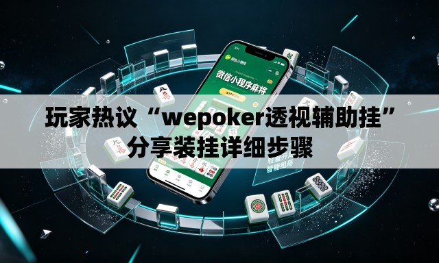 玩家热议“wepoker透视辅助挂”分享装挂详细步骤