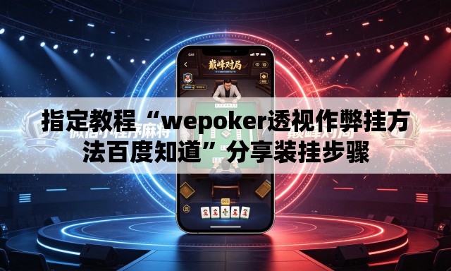 指定教程“wepoker透视作弊挂方法百度知道”分享装挂步骤