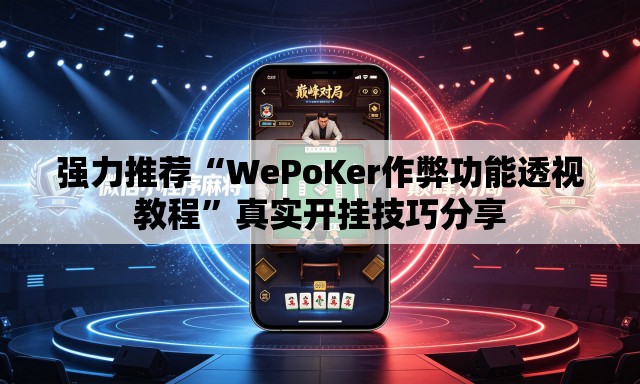强力推荐“WePoKer作弊功能透视教程	”真实开挂技巧分享