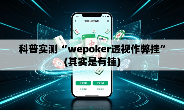 科普实测“wepoker透视作弊挂	”(其实是有挂)