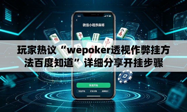 玩家热议“wepoker透视作弊挂方法百度知道”详细分享开挂步骤