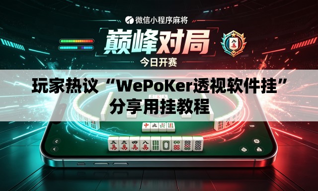 玩家热议“WePoKer透视软件挂”分享用挂教程