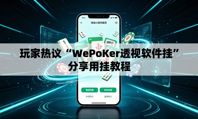 玩家热议“WePoKer透视软件挂	”分享用挂教程