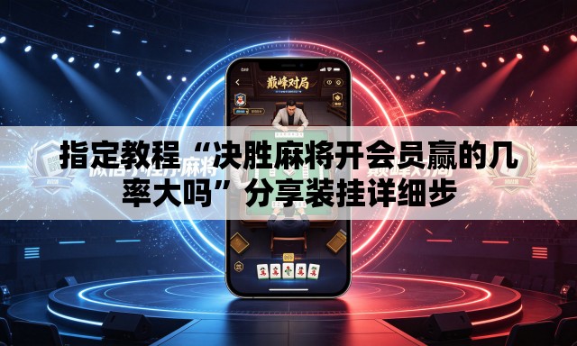 指定教程“决胜麻将开会员赢的几率大吗”分享装挂详细步