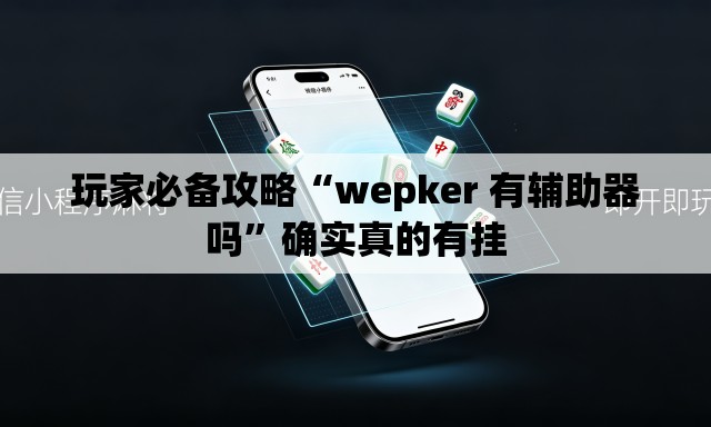 玩家必备攻略“wepker 有辅助器吗	”确实真的有挂